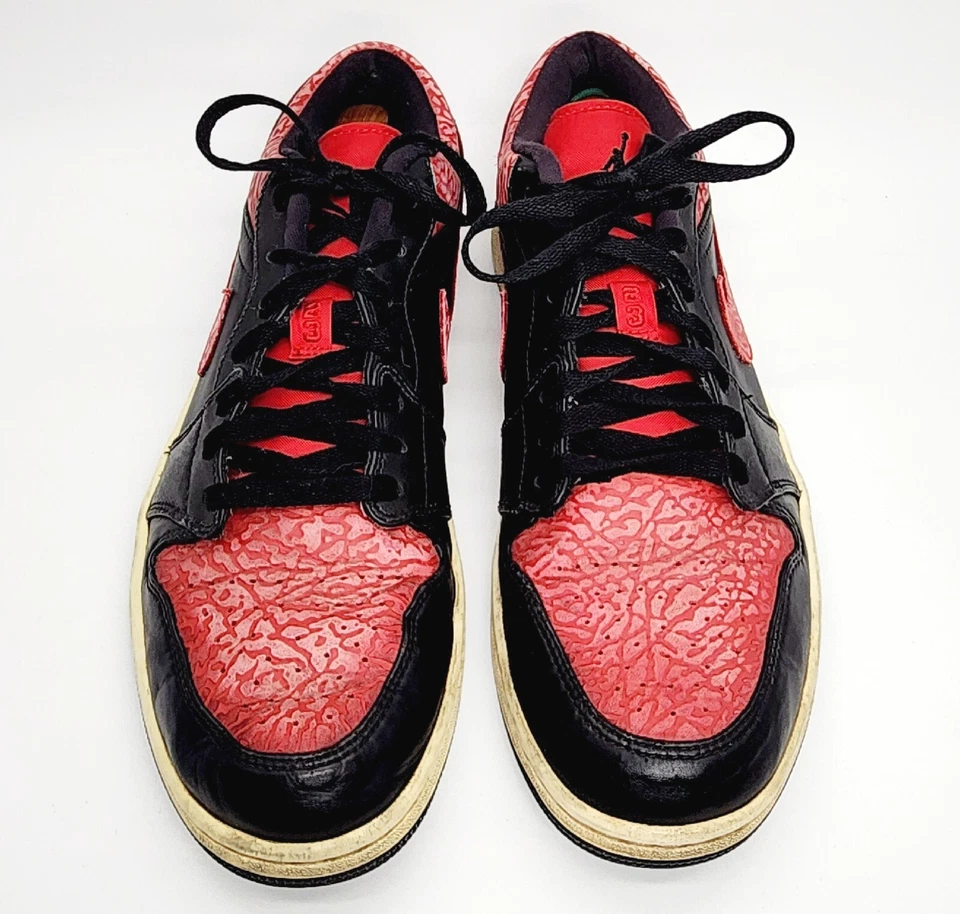 Reduced! Nike Air Jordan 1 Retro 2014 Low Bred Elephant Print 553558-013 Mens 12 - Image 2 of 4