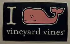 NEW Vineyard Vines I Whale Vineyard Vines Rectangle Sticker Decal
