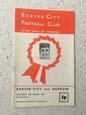 EXETER CITY v BARROW - LEAGUE DIVISION 4 - 1970/71