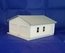 HO Scale (1:87) - Two Car Garage with removable roof - 3D Printed
