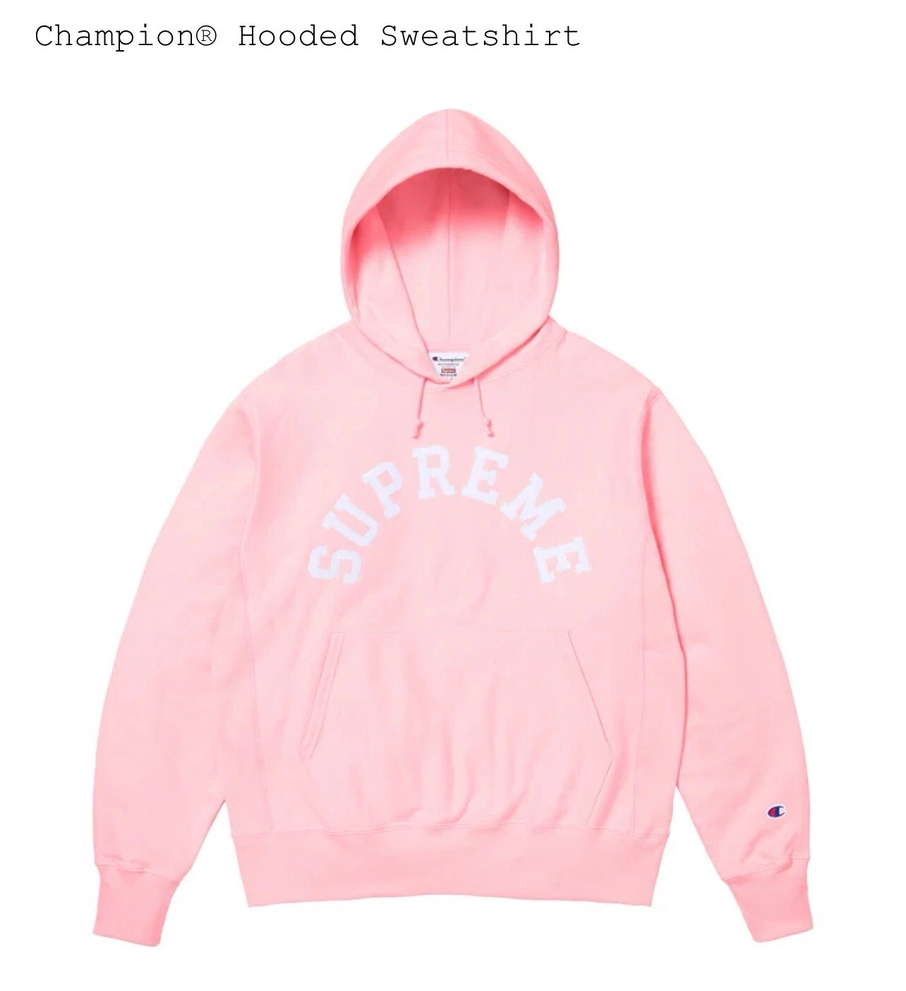 ?Sweatshirt à capuche Supreme Champion   GRAND   ROSE   SS25   Sweat à capuche Champion