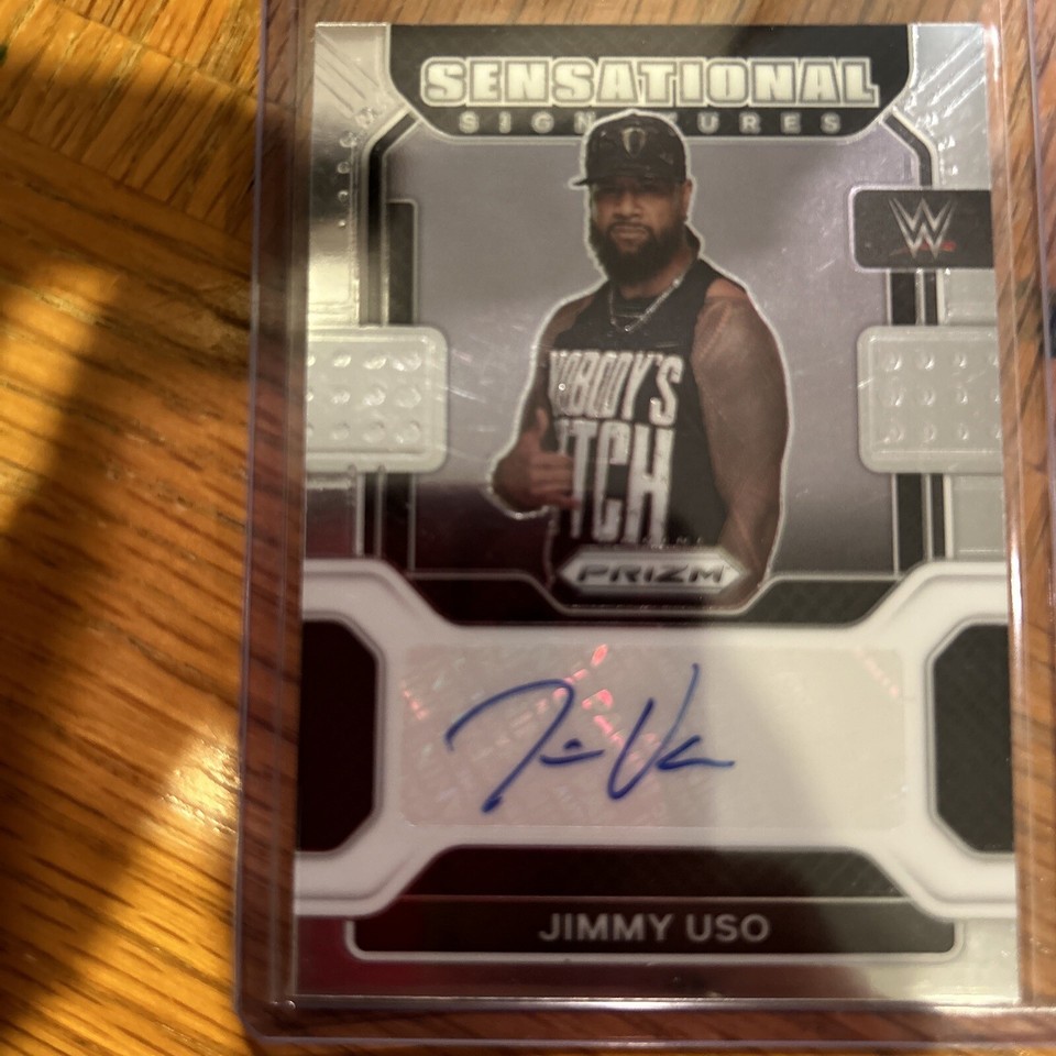 Jimmy Uso Sensational Signatures WWE 2022 PRIZM Sticker Signed