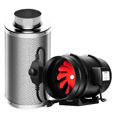 VIVOSUN 8'' 720CFM Inline Duct Fan Carbon Filter 2450rpm w/ Speed Controller
