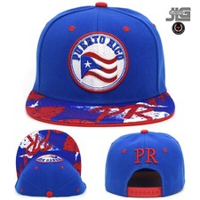 Puerto Rico Circle City PR Snap Back Hat 3D Flag Puerto Rico Baseball Cap PR