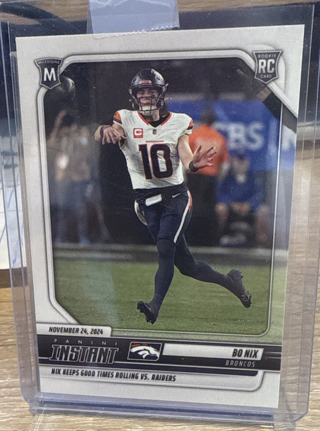 Bo Nix 2024 Panini Instant NFL #173 Rookie Card Captures Rising Stardom