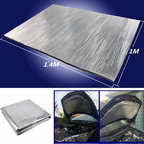 Car Muffler Heat Shield Cotton Mat Noise Firewall Front Hood Turbo