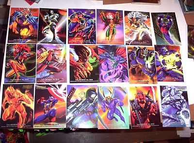 1995 MARVEL FLAIR ANNUAL POWERBLAST INSERT CHASE 24 CARD SET WOLVERINE DEADPOOL