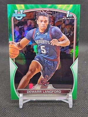 Demarr Langford - 2022 Bowman U Chrome - Green Lava Refractor /99 - BC Eagles