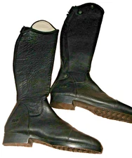Tuff Rider Belmont  Field Boots-11 W English Riding LEATHER /hard rubber soles