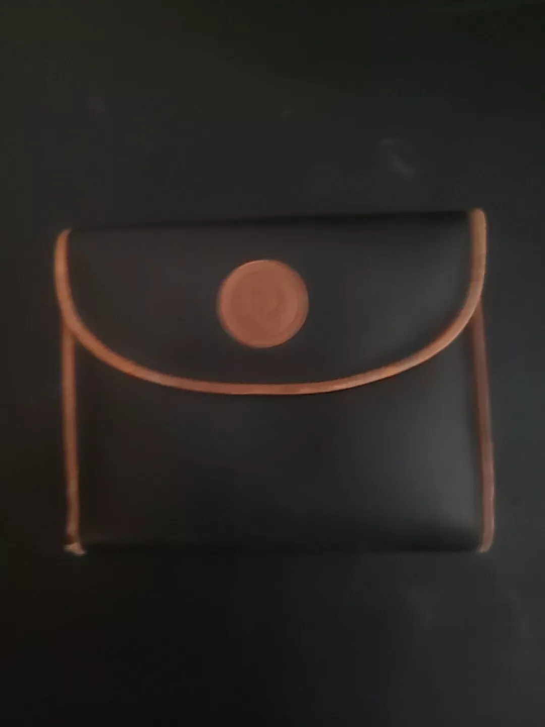 Portefeuille vintage en cuir noir Christian Dior 