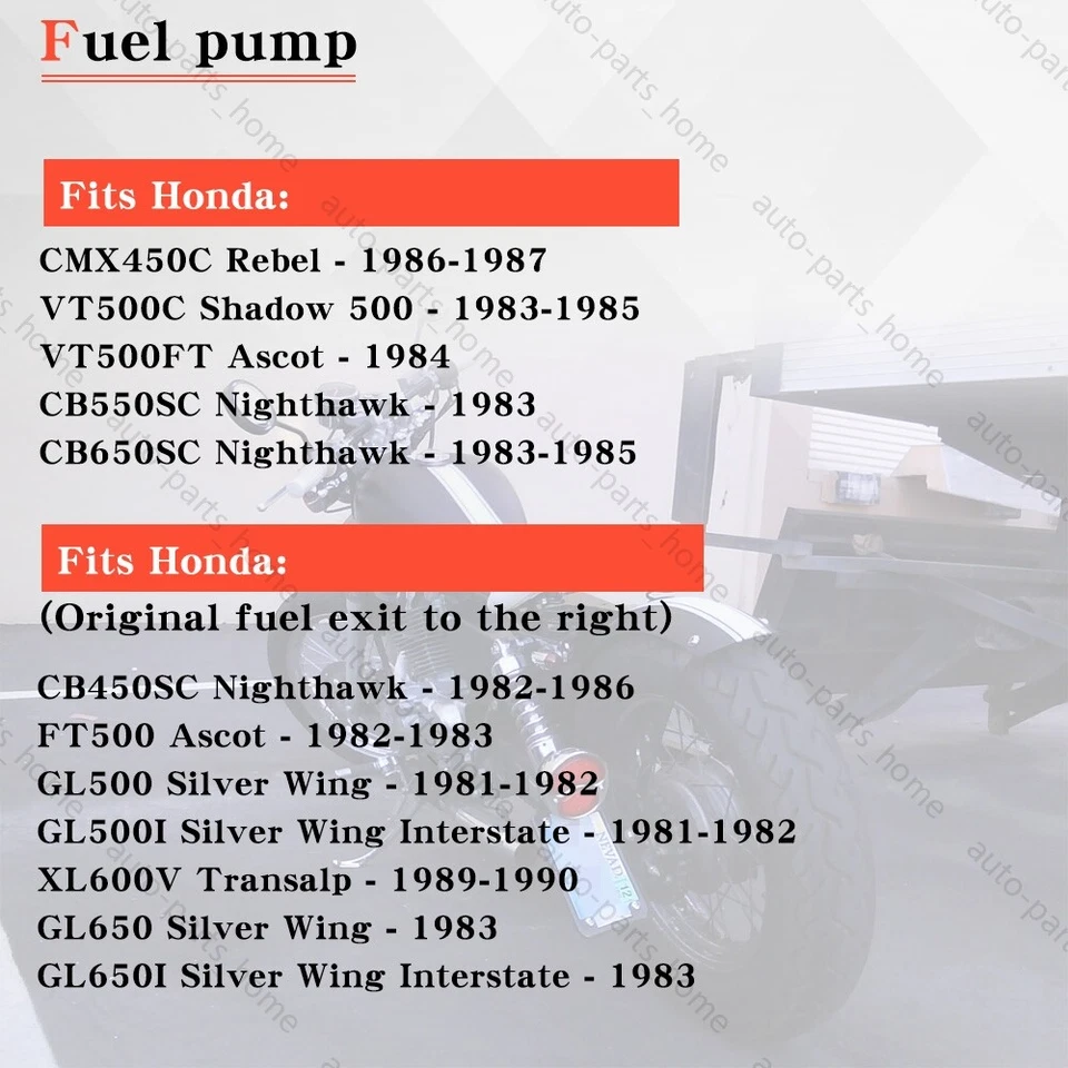 Vacuum Fuel Petcock 16951-MF5-015 For Honda Rebel 450 Shadow 500 Transalp 600 US Foto 4 de 4