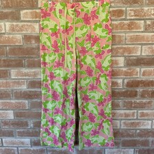 Lilly Pulitzer Vintage Button Up Floral Capri Pants Medium