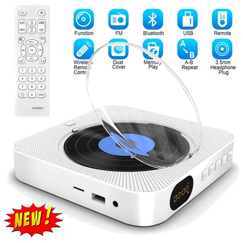 Tragbarer CD-Player FM Radio Stereoanlage Boombox Bluetooth Musik-Player - Bild 11 von 18
