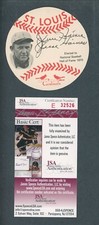 Jesse Haines Signed HOF Baseball Disc JSA Authentic Autograph E32526