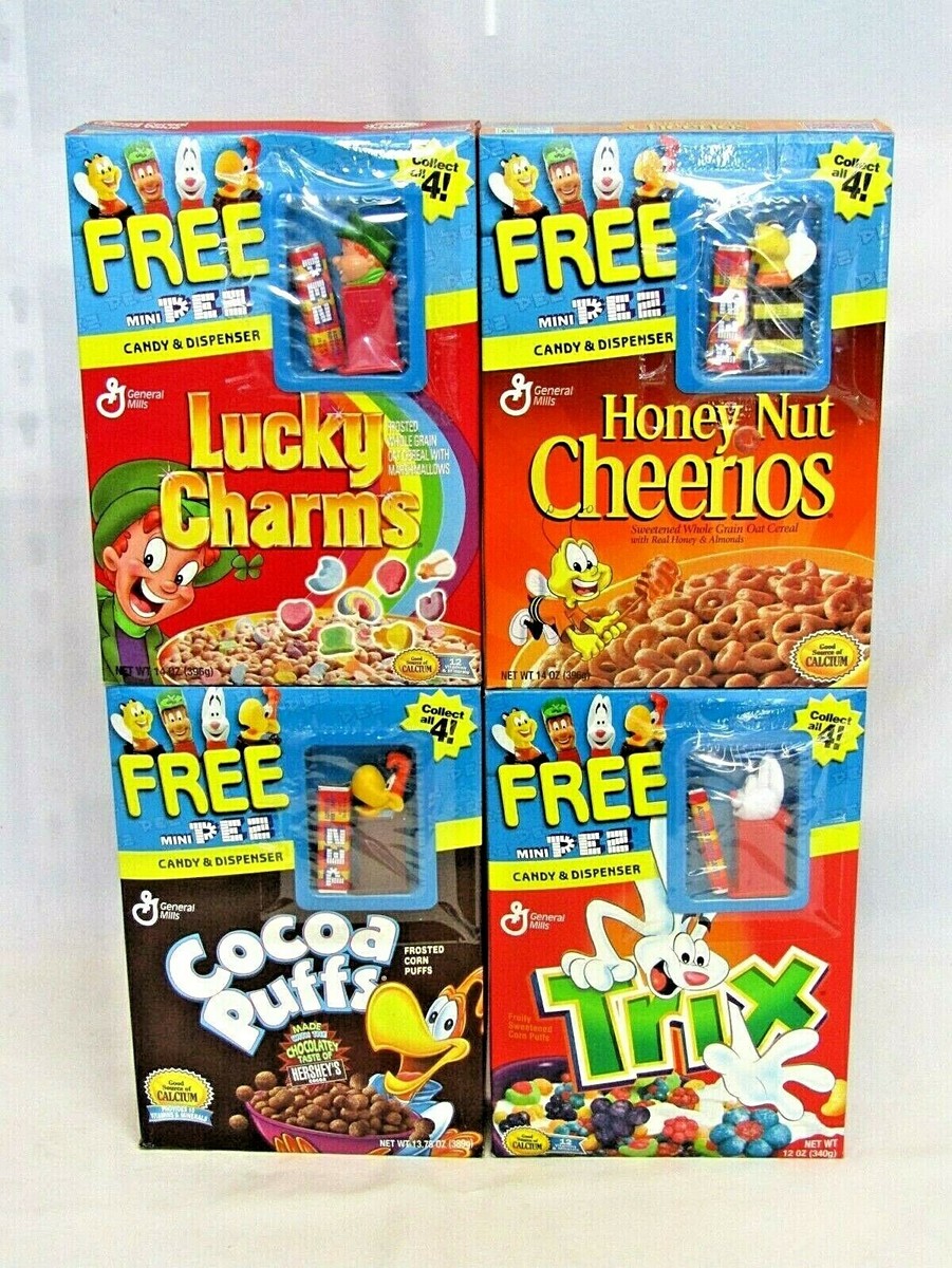 PEZ Mini Dispenser Promo General Mills Cereal Mascot 2001 Complete