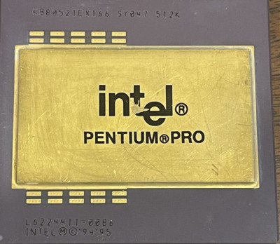 Vintage Intel Pentium Pro KB80521EX166 SY047 512K Processor