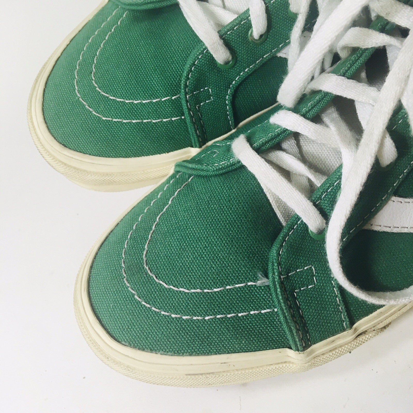 Vans Sk8Hi Green Canvas Men’s Size 9 Women’s Size 10.5 Vegan T375 Deep