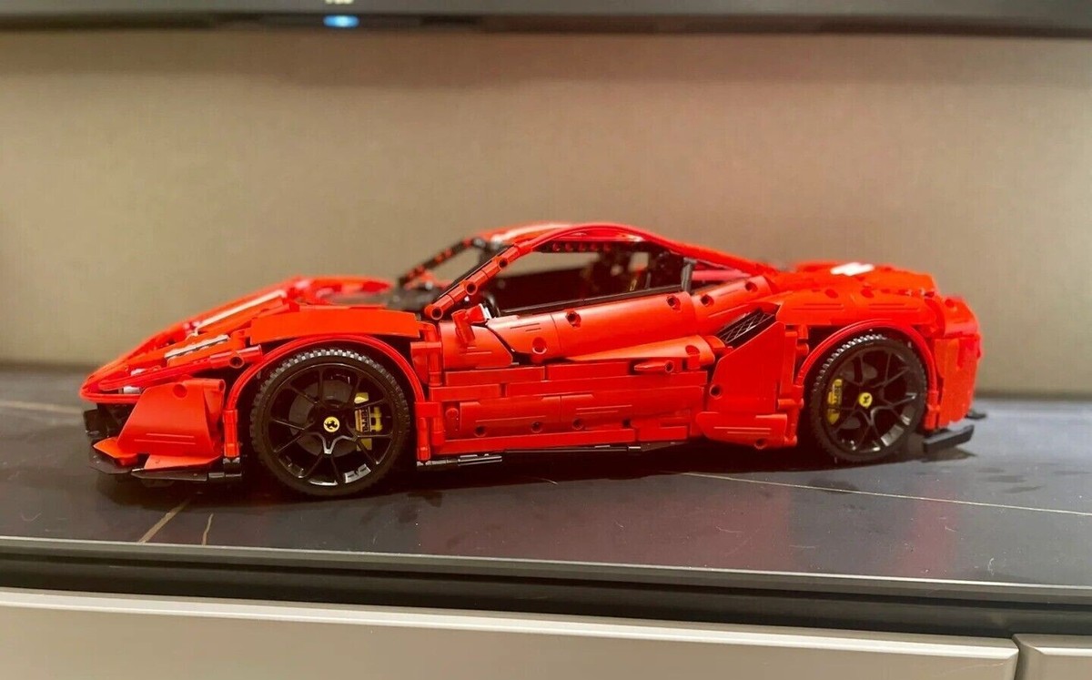 CADA Technic Ferrari 488 Pista, Race Car Model Building Kit, 1:8