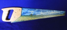 Hand Saw - Hand Made/Hand Painted Luan/Pine 23 7/8" L x 5 1/4" T x 15/16" 