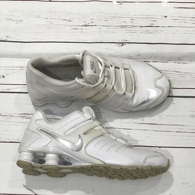 Nike Shox Current Shoes Sz 6Y GS White Silver Platinum Grey 739637