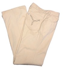 Vintage 70s Levi's Jeans Men s 34x31 Yellow Cream Flare Embroidered Pockets