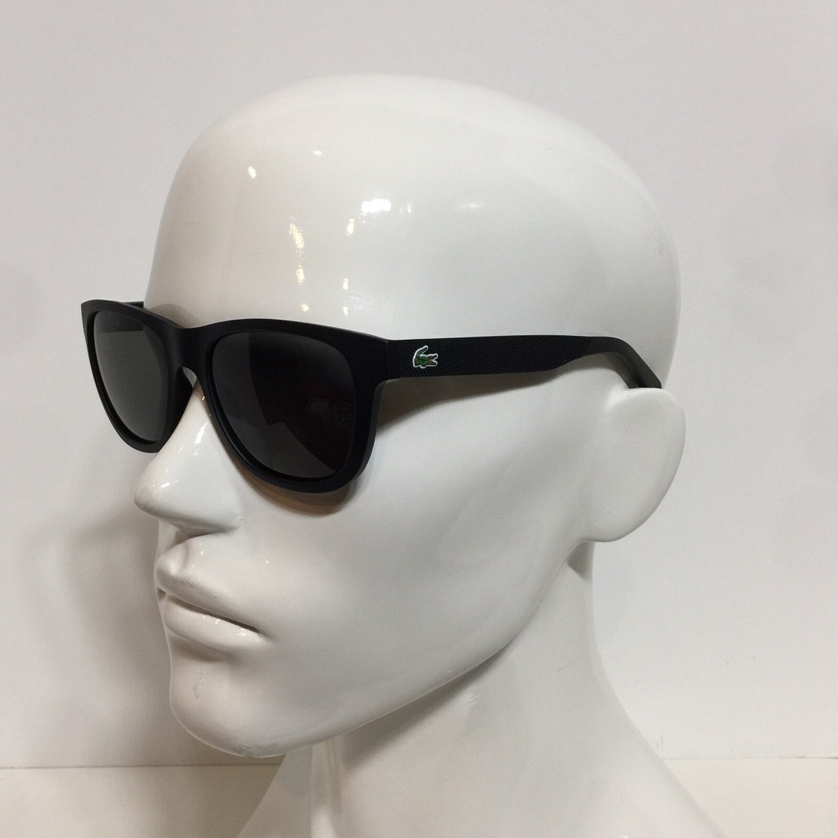 NIB Lacoste L848S 001 Matte Black Plastic Unisex Sunglasses 54mm