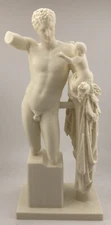 GREEK SCULPTURE HERMES WITH INFANT DIONYSUS 9.8 INCH/250 MM, MUSEUM REPRODUCTION