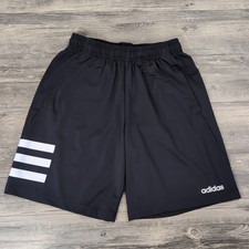Adidas Youth Club M 3-Stripes Shorts Black 9" Climalite 27 Waist Athletic Tennis