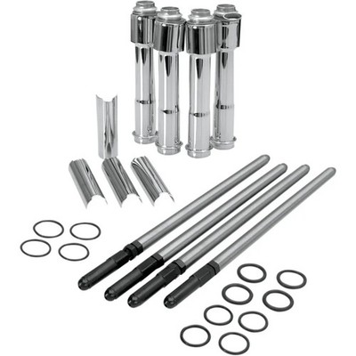 S&S Cycles Standard Adjustable Pushrod Kit W/ Covers for 04-16 Sportster
