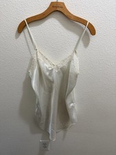 Y2K Vintage Victoria's Secret Camisole Top Medium Ivory White Satin Lace Bridal