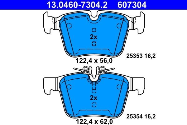 NEU - ATE 13.0460-7304.2 Bremsbelagsatz, Scheibenbremse FüR MERCEDES-BENZ-image