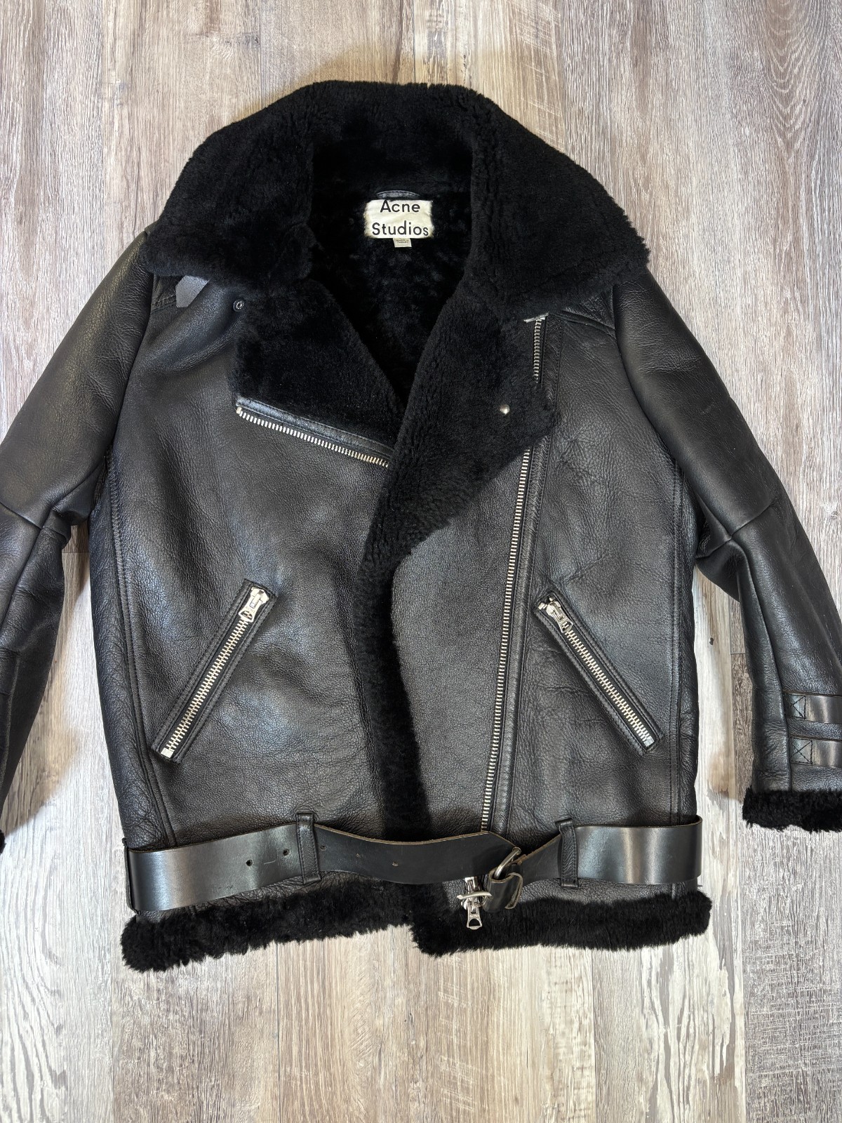 Acne Studios Leather Shearling Jacket Women's Size 32 (size 0 US)