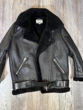 Acne Studios Leather Shearling Jacket Womens ...