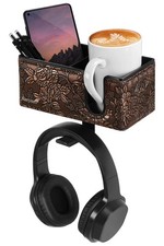 Desk Cup Holder Clip on Pen Holder Headphone Hanger Headset Stand Rotatable C...