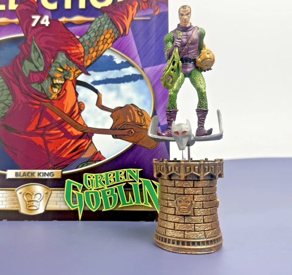 Eaglemoss Chess Piece #74 Green Goblin Black King New in box with magazine - Image 3 of 3