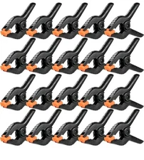 20 Pack Heavy-Duty Nylon Spring Clips with Strong Clamping Force - Plastic