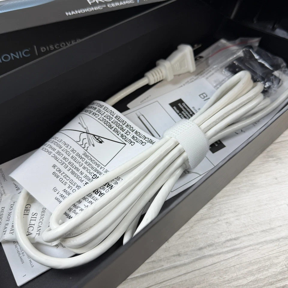 Plancha de peinado giratoria Bio Ionic StyleWinder-blanca Z-FGTST-CISW-1,0-2-120 V-1 pulgada Foto 4 de 4