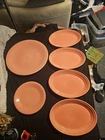 Homer Laughlin Fiesta Rose Plates Lot Of 6  Read Description For Sizes