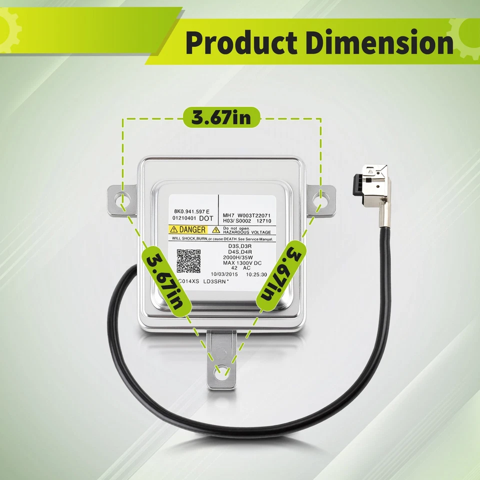 Faro de xenón HID lastre y bombilla para VW CC Golf GTI Jetta Passat Polo Tiguan  Foto 2 de 4