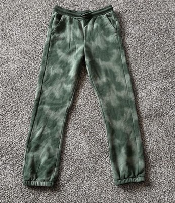 All in Motion Boys Green Tie Dye Fleece Jogger Pants Drawstring L 12/14