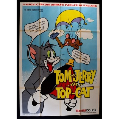 Manifesto TOM E JERRY TOP CAT Hanna-Barbera Gene Deitch Chuck Jones Mansion M349