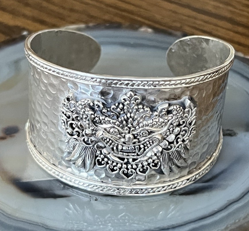Sterling Silver 925 Dragon Cuff - image 3
