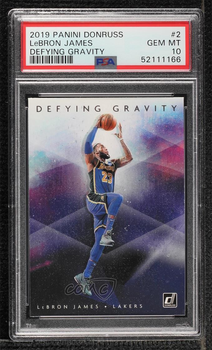 2019-20 Panini Donruss Defying Gravity LeBron James #2 PSA 10 GEM MT 02v3