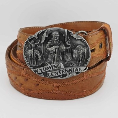 Wyoming Centennial 1890-1990 Limited No. 2647 Belt Buckle Nocona