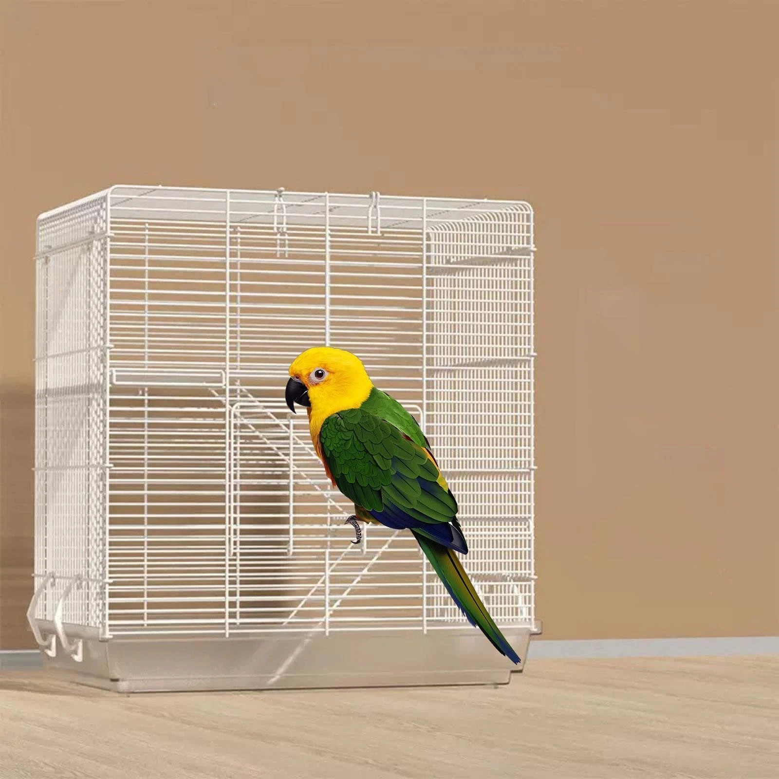 Bird Cage with Removable Bottom Tray Decor Pet Supplies Table Top Parrot Cage