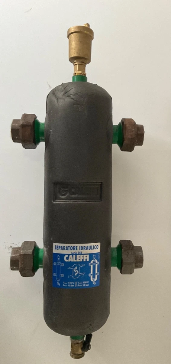Caleffi 548 Verlustleiter mit automatischer Entlüftung und Isolierung 1" Anschlüsse. 2,5m 3/h