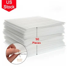50 Pcs 12x12x1/8" Foam Wrap Sheets Cushioning Shipping Moving Packing