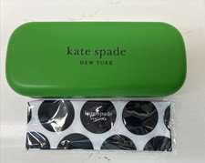 Kate Spade New York Green Black Hard Shell Sun Glasses Case So Happy To See You