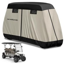 Golf Cart Cover 2 Passenger Outdoor Fit for 2 Passenger Cart Black Brown