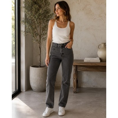 Madewell Jeans Womens 25P Gray The Perfect Vintage High Rise Straight